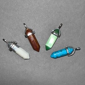 Set of 4 Crystal Point Pendants 3